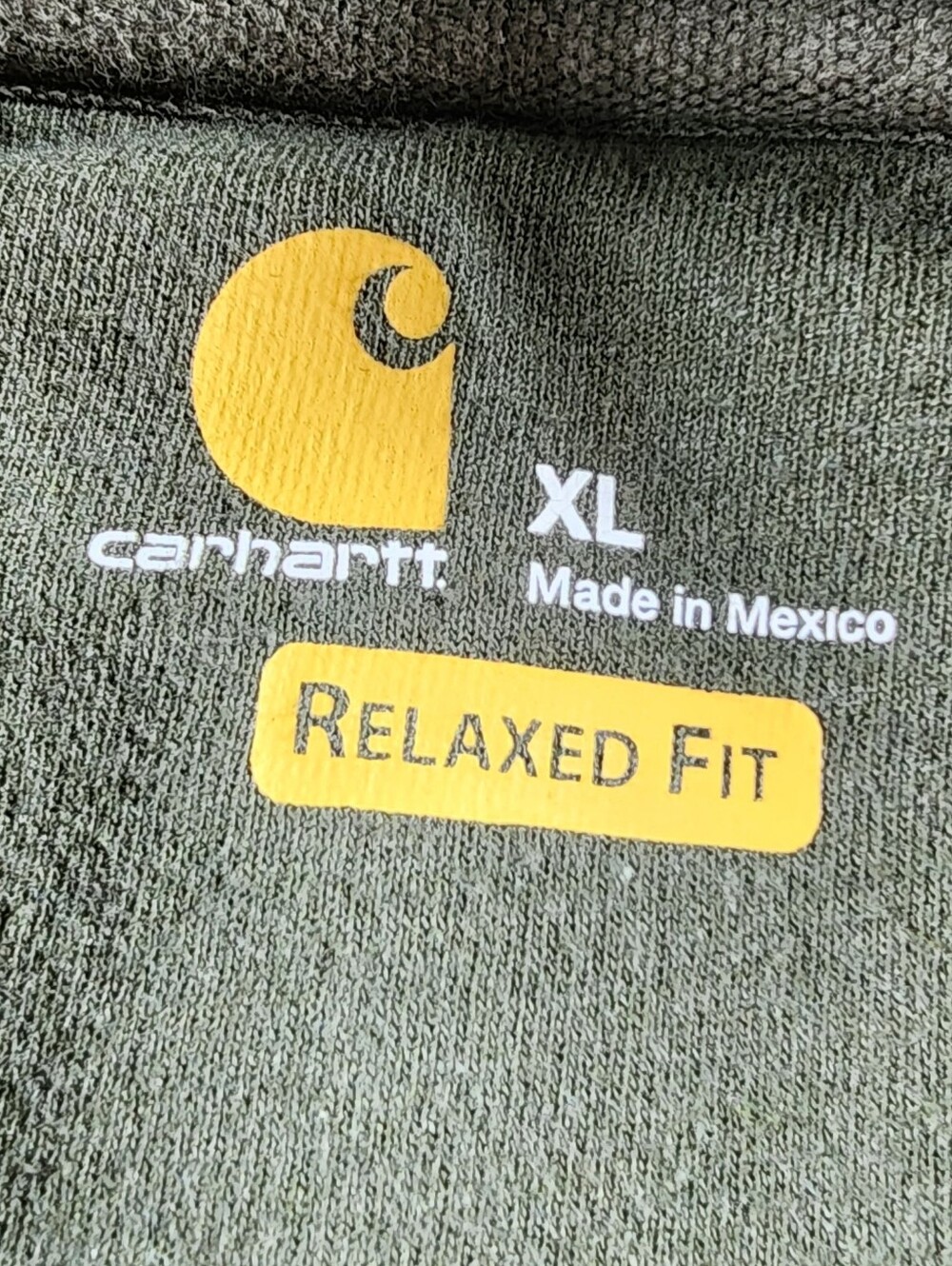 Carhartt K503 Mens XL Olive Quarter Zip Mock Neck Sweatshirt Relaxed Fit - Picture 2 of 12